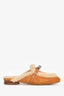 Hermès Brown Suede Sherpa Kelly Oz Mules Size 38