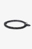 Bottega Veneta Dark Grey Metallic Leather Intrecciato Bracelet