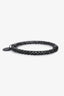 Bottega Veneta Dark Grey Metallic Leather Intrecciato Bracelet