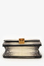 Celine Grey/Cream Lizard Small Classic Box Shoulder Bag