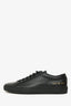 Common Project Black Leather 'Original Achilles' Low Top Sneakers Size 35