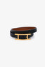 Hermès Black Leather Behapi Double Tour Bracelet GHW