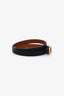 Hermès Black Leather Behapi Double Tour Bracelet GHW