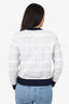 Pre-Loved Chanel™ White/Navy Knit Sweater Size 34