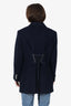 Alexander McQueen Navy Blue Wool/Cashmere Double Breasted Blazer Coat Size 46