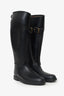 Burberry Black Rubber Rain Boots Size 38