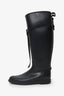 Burberry Black Rubber Rain Boots Size 38