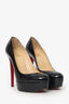 Christian Louboutin Black Patent Leather 'Bianca 140' Platform Heels Size 36