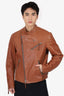 Tom Ford Brown Leather Jacket Size 50 Mens