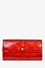 Louis Vuitton Red Monogram Vernis Sarah Wallet