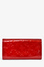 Louis Vuitton Red Monogram Vernis Sarah Wallet