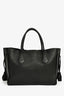 Longchamp Black Leather 'Penelope' Tassel Tote Bag