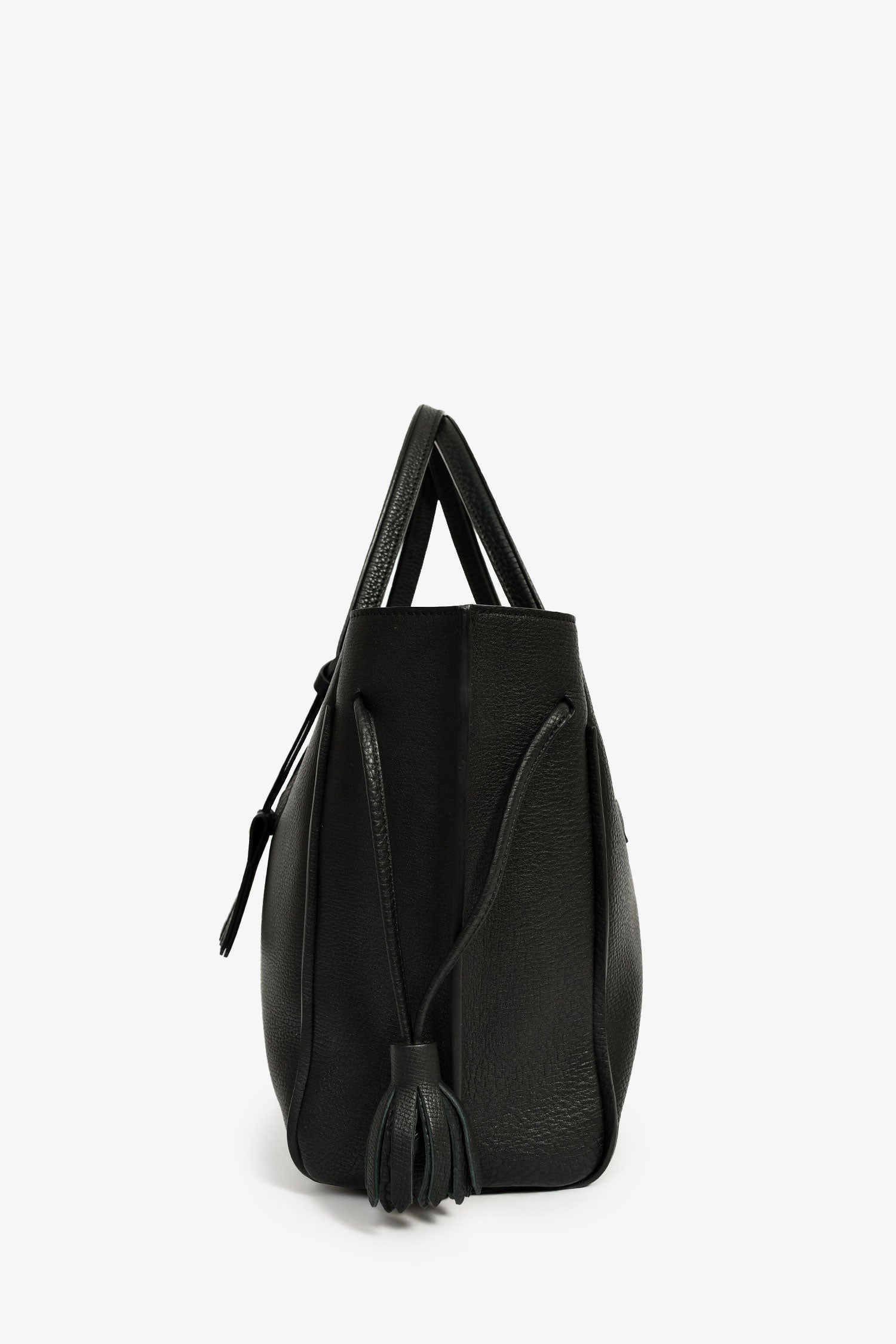 Longchamp Black Leather 'Penelope' Tassel Tote Bag – Mine & Yours