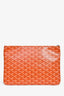 Goyard Orange Goyardine Zip Senat Pouch MM
