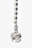 Pre-Loved Chanel™ 2018 Silver Tone Metal CC Crystal Ear Pendants