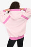 Moose Knuckles Pink Fleece Zip-Up Hoodie Size S