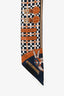 Hermes Navy/Brown Silk Carriage Twilly