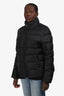 Gucci Black Nylon Supreme GG Web Detail Puffer Jacket Size 50
