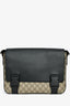 Gucci Brown/Black GG Supreme Web Detail Messenger Bag