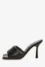 Bottega Veneta Black Intrecciato Padded Heeled Sandals Size 36