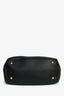 Prada Black Grained Leather Logo Top Handle Bag
