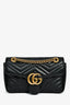 Gucci Black Leather GG Marmont Small Crossbody Bag