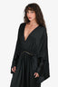 Stella McCartney Black Pleated Plunge Jumpsuit Size 42
