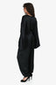 Stella McCartney Black Pleated Plunge Jumpsuit Size 42