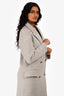 Sandro Grey Wool Double-Faced Long Coat Size XS/S
