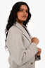 Sandro Grey Wool Double-Faced Long Coat Size XS/S