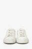Givenchy White/Silver Leather Low Top Sneakers Size 37.5