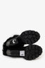 Prada Black Leather/Fur Chunky Heeled Boots Size 38