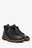 Kiton Brown Leather/Shearling Lace Up Boots Size 8 Mens