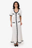 Self Portrait White/Black Knit Long Dress Size L