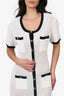 Self Portrait White/Black Knit Long Dress Size L