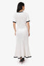 Self-Portrait White/Black Knit Long Dress Size L
