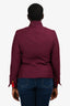 Akris Punto Plum Wool Mock Neck Jacket Size 14