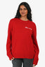 Rag & Bone Red Merino Wool/Cashmere 'Have A Nice Day' Sweater Size S