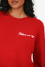 Rag & Bone Red Merino Wool/Cashmere 'Have A Nice Day' Sweater Size S