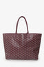 Goyard Burgundy Goyardine Canvas St. Louis PM Tote