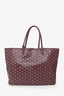 Goyard Burgundy Goyardine Canvas St. Louis PM Tote