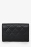 Pre-Loved Chanel™ 2017 Black Caviar Leather Flap Cardholder