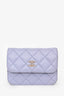 Pre-Loved Chanel™ 2021 Purple Lambskin Leather Mini Flap Crossbody Bag