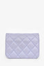 Pre-Loved Chanel™ 2021 Purple Lambskin Leather Mini Flap Crossbody Bag