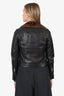 Saint Laurent 2018 Brown/Black Lambskin Leather/Mink Biker Jacket Size 34