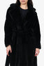 Apparis Black Faux Fur Coat Size M
