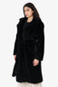 Apparis Black Faux Fur Coat Size M