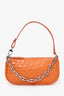 By Far Orange Embossed Mini Rachel Bag