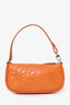 By Far Orange Embossed Mini Rachel Bag