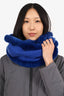 La Fiorentinan Blue Cashmere/Rabbit Scarf